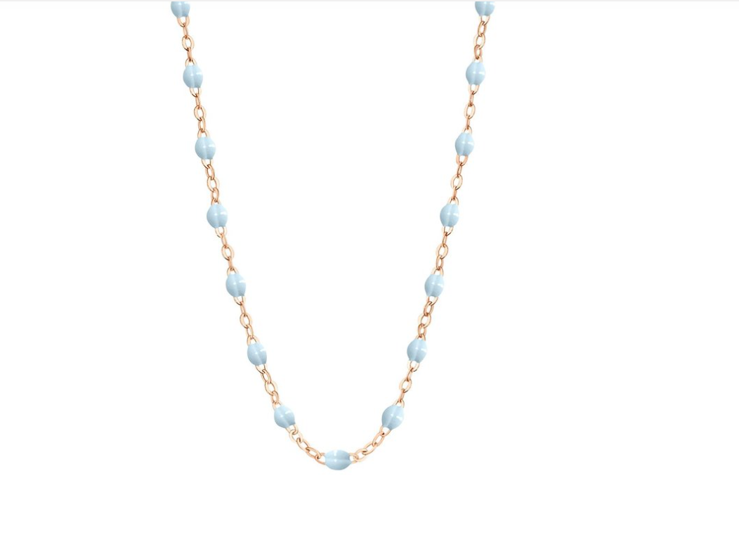 gigiCLOZEAU Jewlery - classic gigi necklace Baby Blue |18k gold|