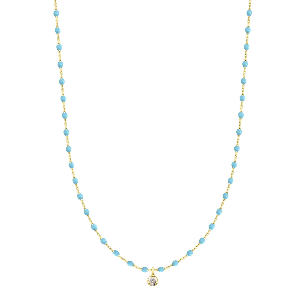 gigiClozeau mini necklace with Diamond |Turquoise|
